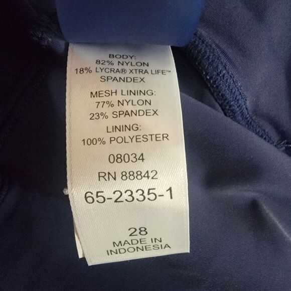 Swimsuits for All Nwt Navy Zip-Pocket Swim Skort Size 28 - Picture 6 of 7